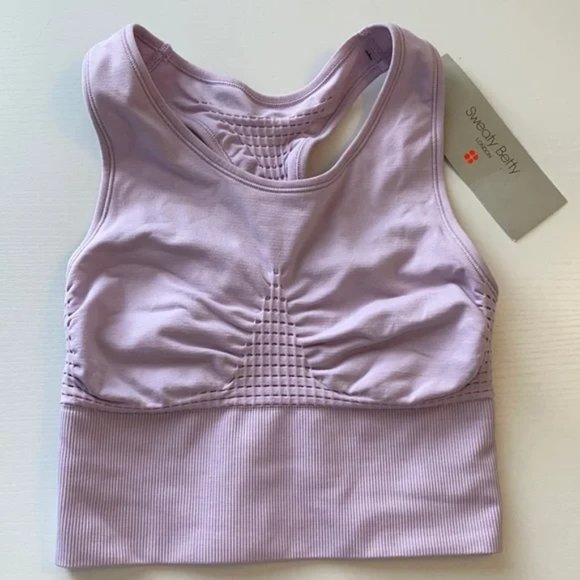 NWT Sweaty Betty London Lavender Racerback Active Sports Bra Top - Picture 2 of 11